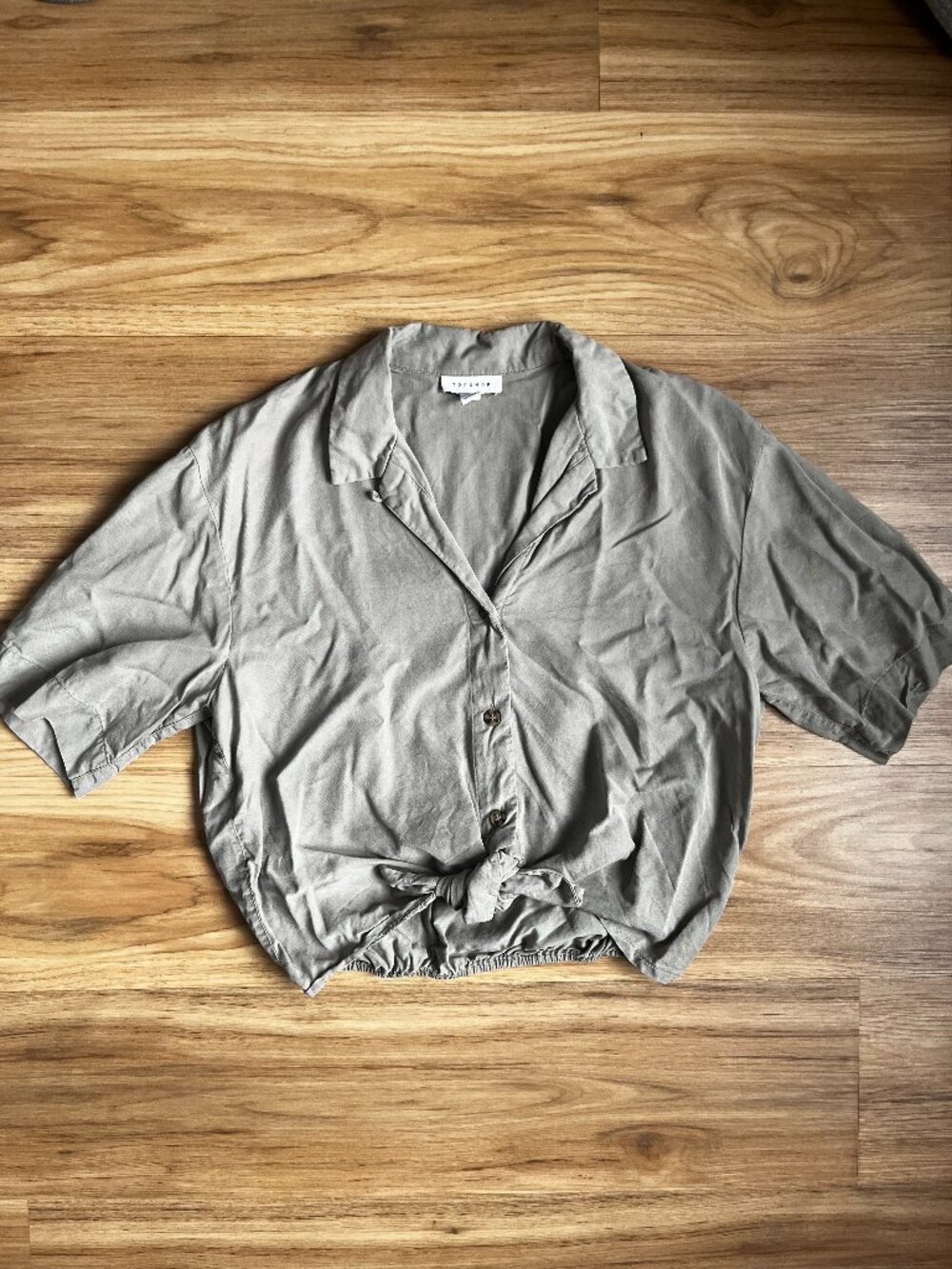Topshop Sage Green Top
